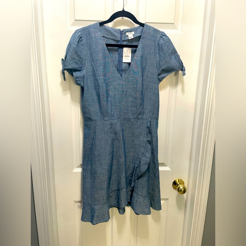 J. Crew Blue Denim-like Chambray Dress